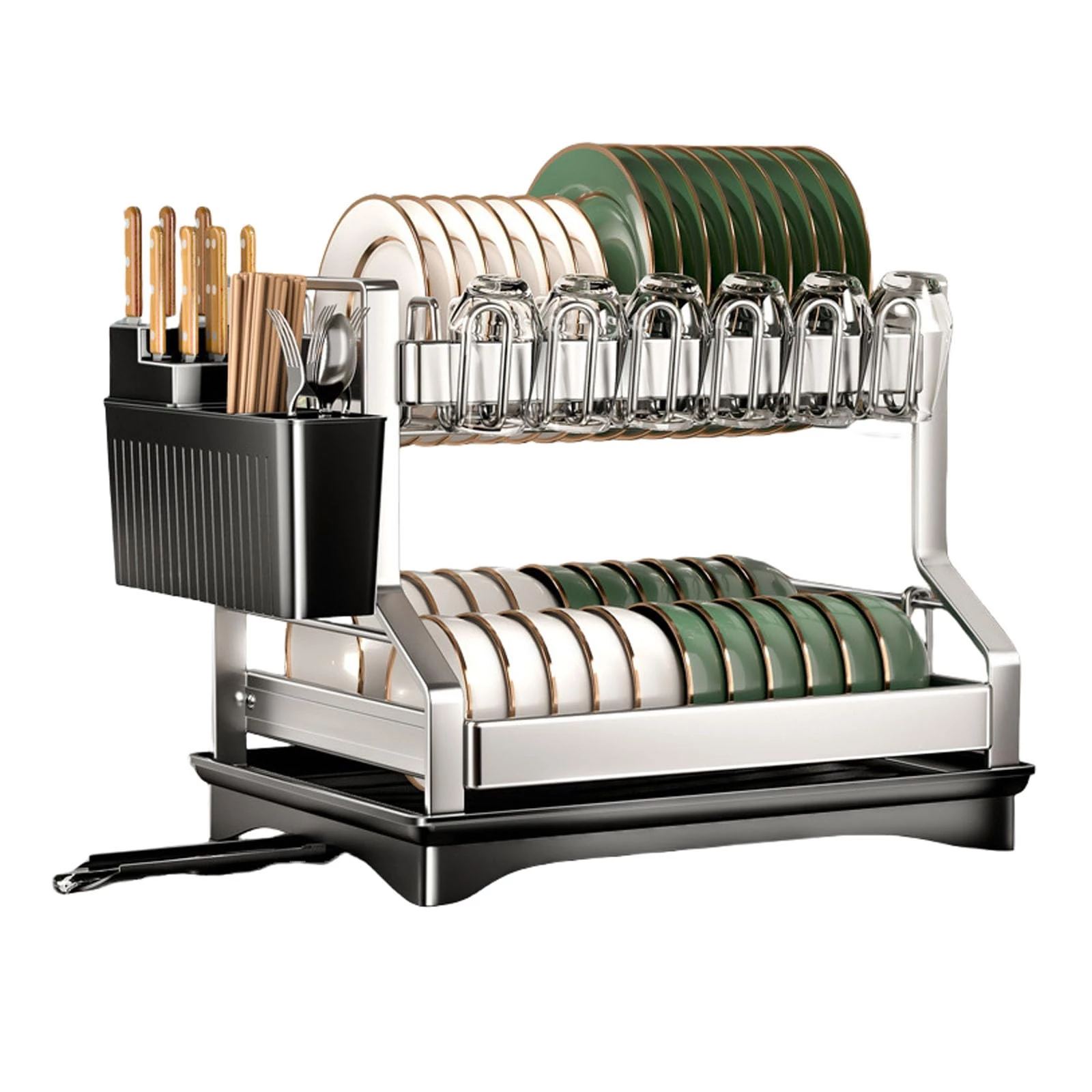 Dish Drying Rack with Drip Tray