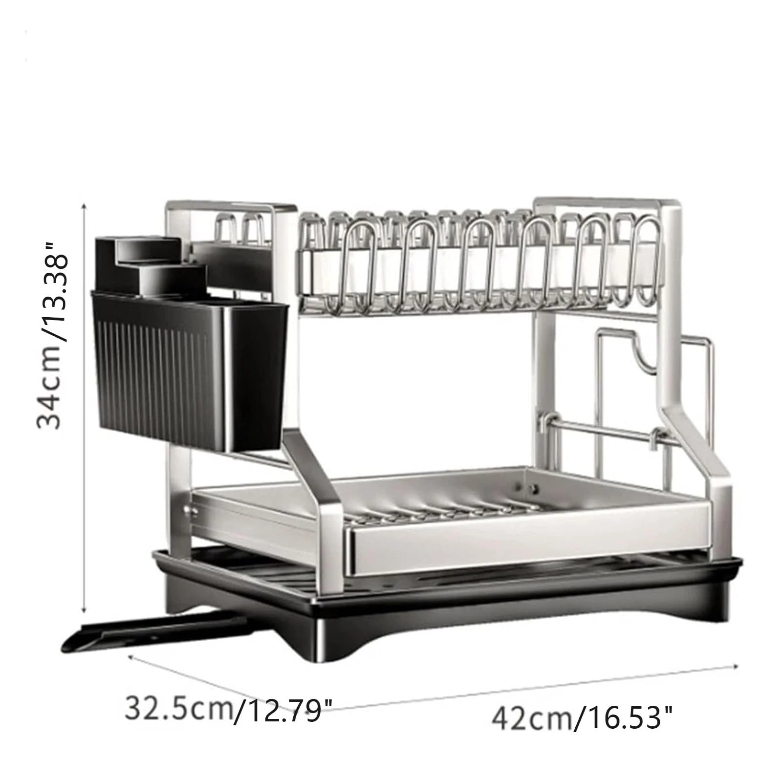 Dish Drying Rack with Drip Tray