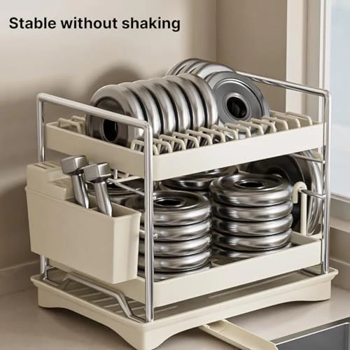 2 Tier Stainless Steel Dish Drying Rack