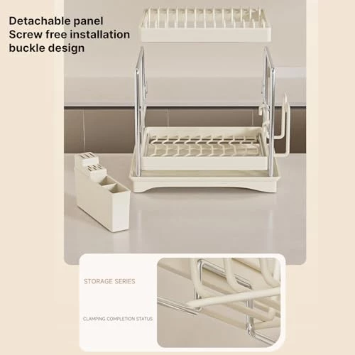 2 Tier Stainless Steel Dish Drying Rack