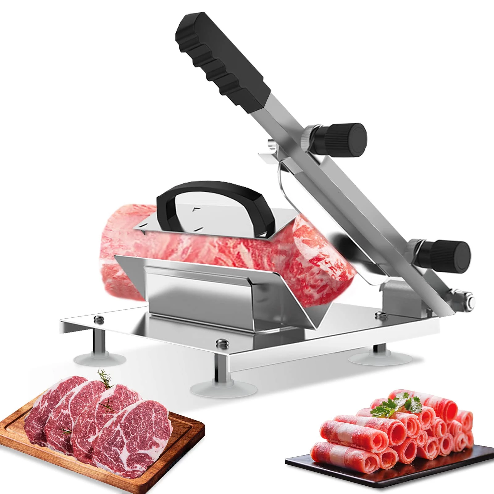 304 stainless steel manual frozen meat slicer