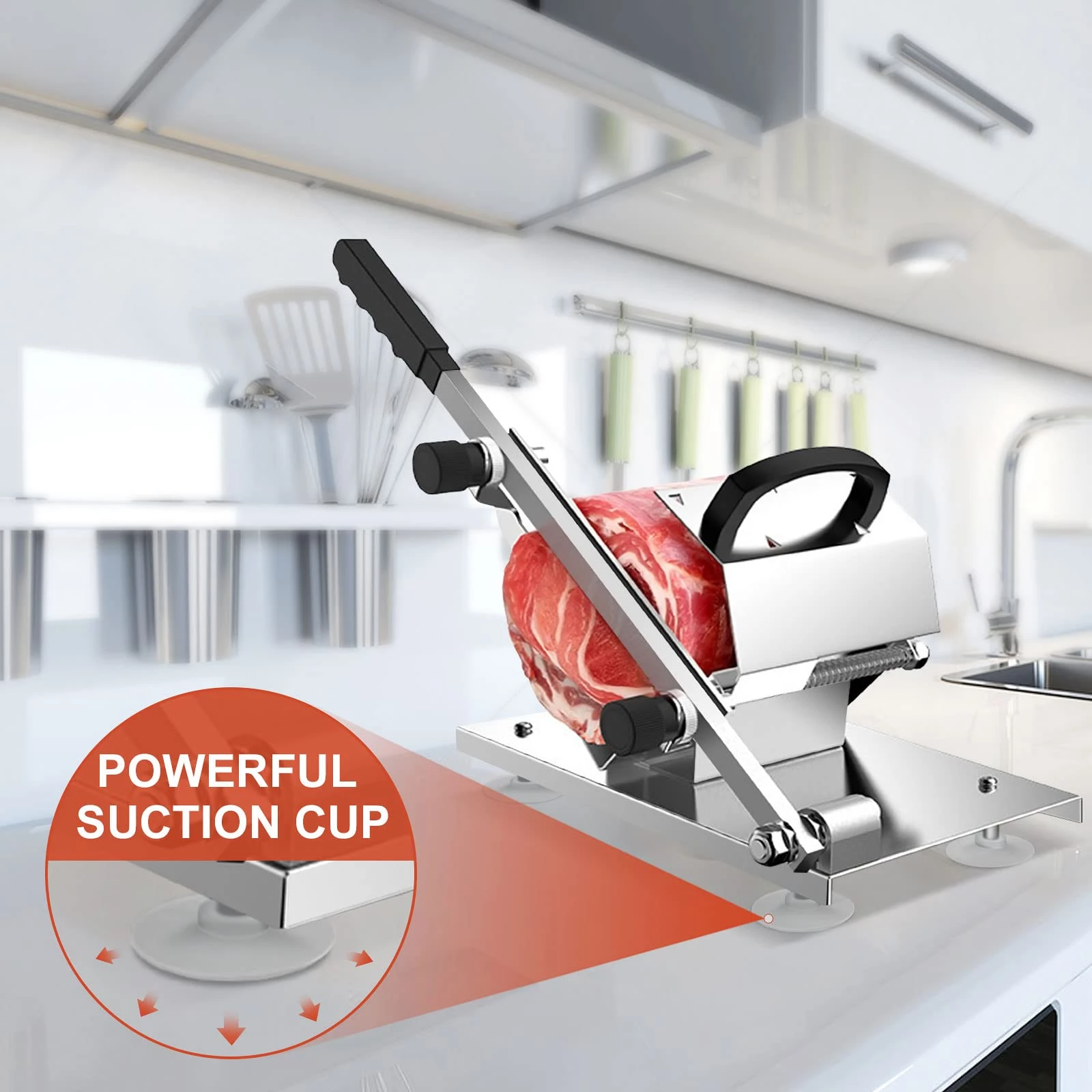 304 stainless steel manual frozen meat slicer