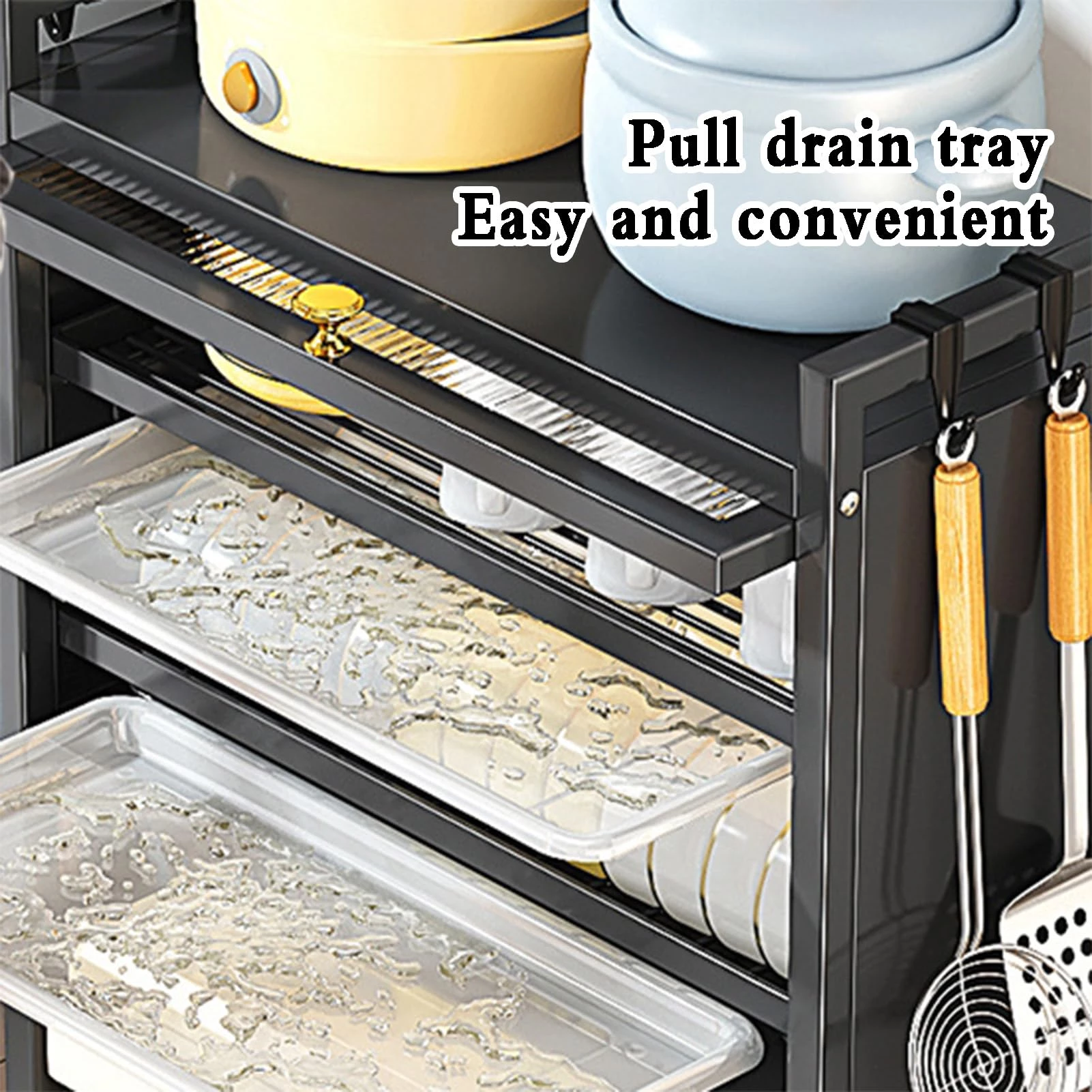 Kitchen Countertop Organizer, Microwave Oven Rack Shelf