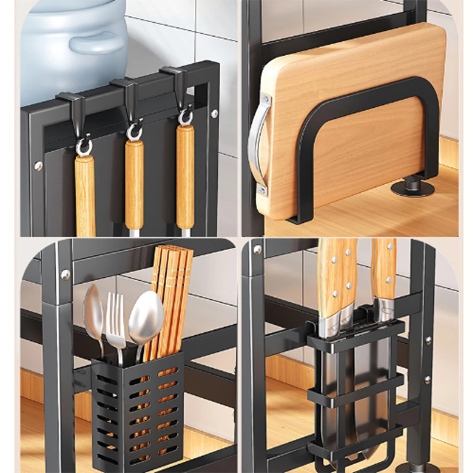 Kitchen Countertop Organizer, Microwave Oven Rack Shelf