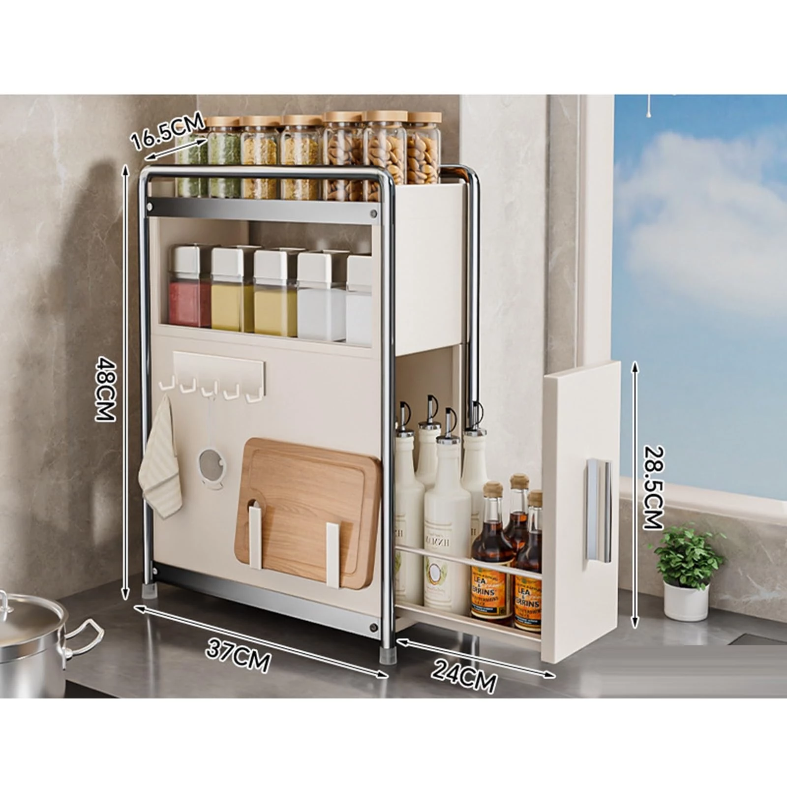 Drawer-type multi-layer spice rack