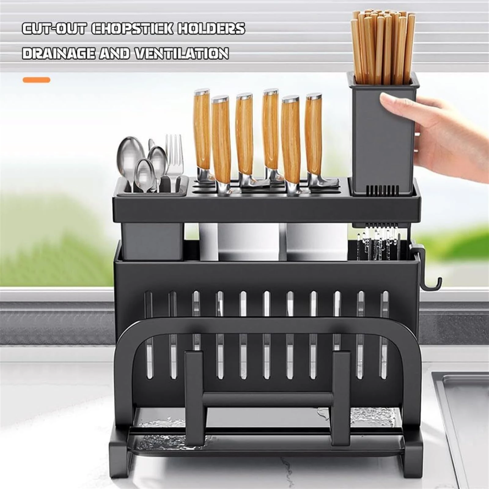 Kitchen knife rack chopping board storage rack