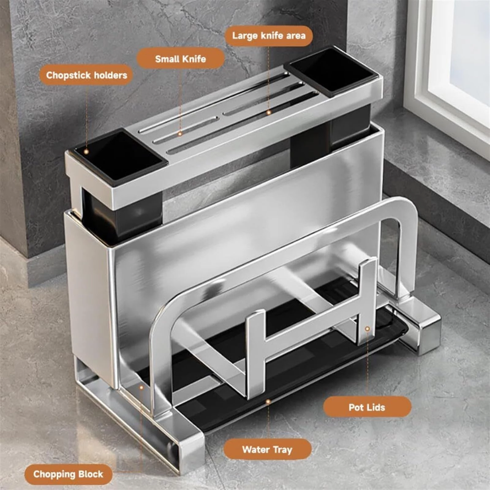 Kitchen knife rack chopping board storage rack