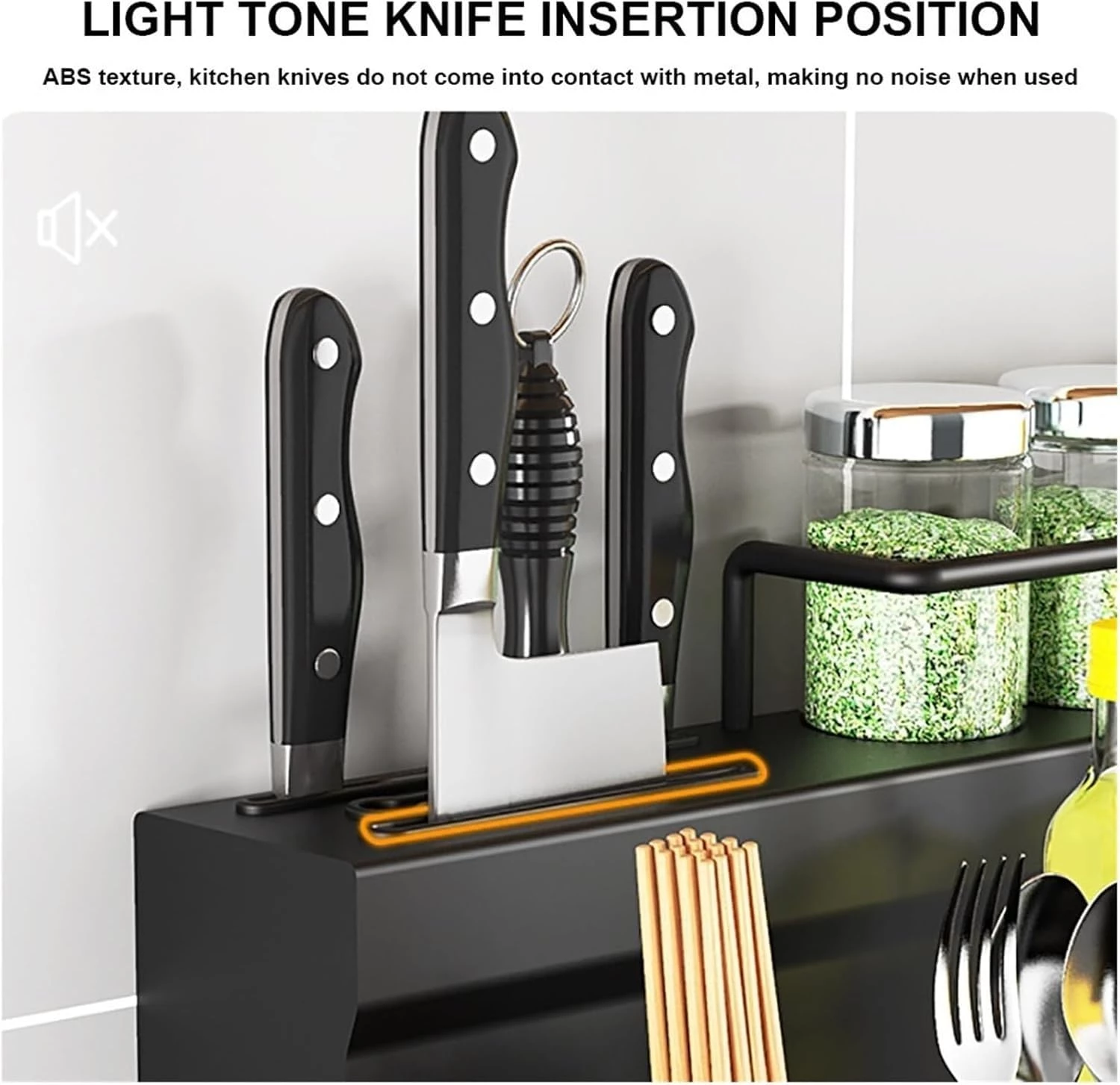 Wall-mounted stainless steel double-layer multifunctional kitchen spice rack