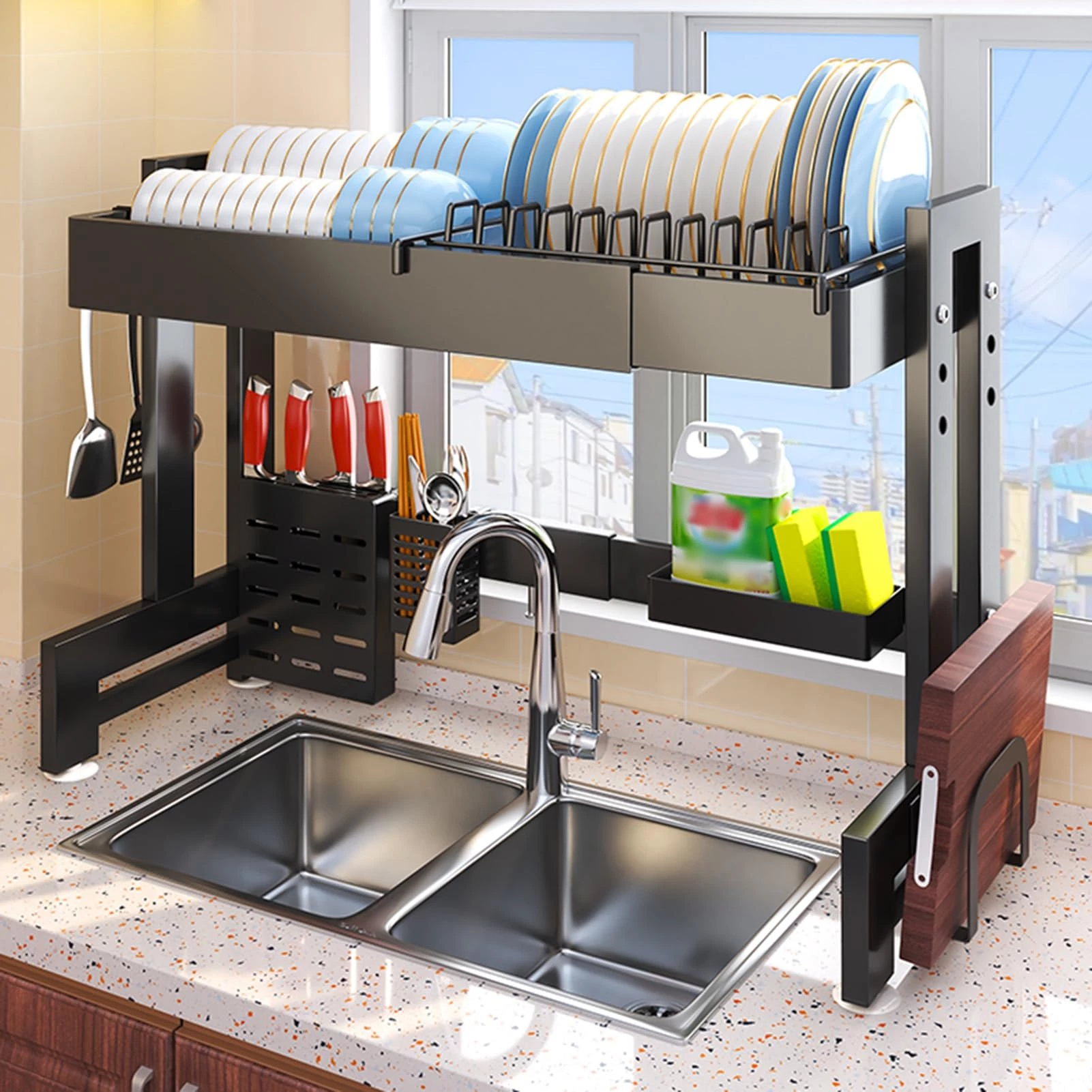 Over The Sink Dish Drying Rack