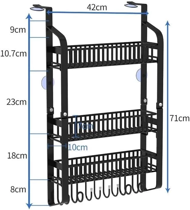 Refrigerator shelf side wall rack kitchen spice rack