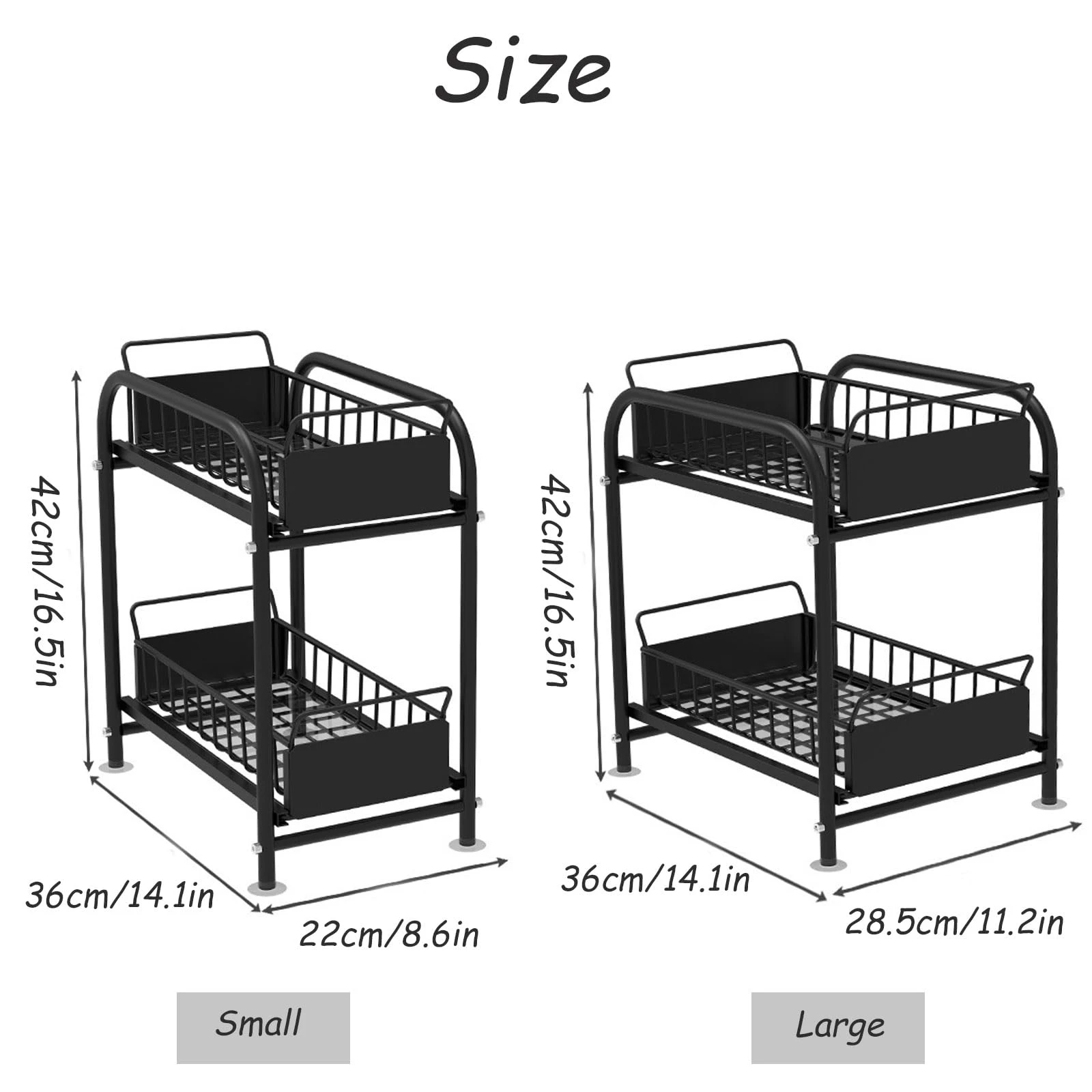 Pull-out under-sink storage basket/rack