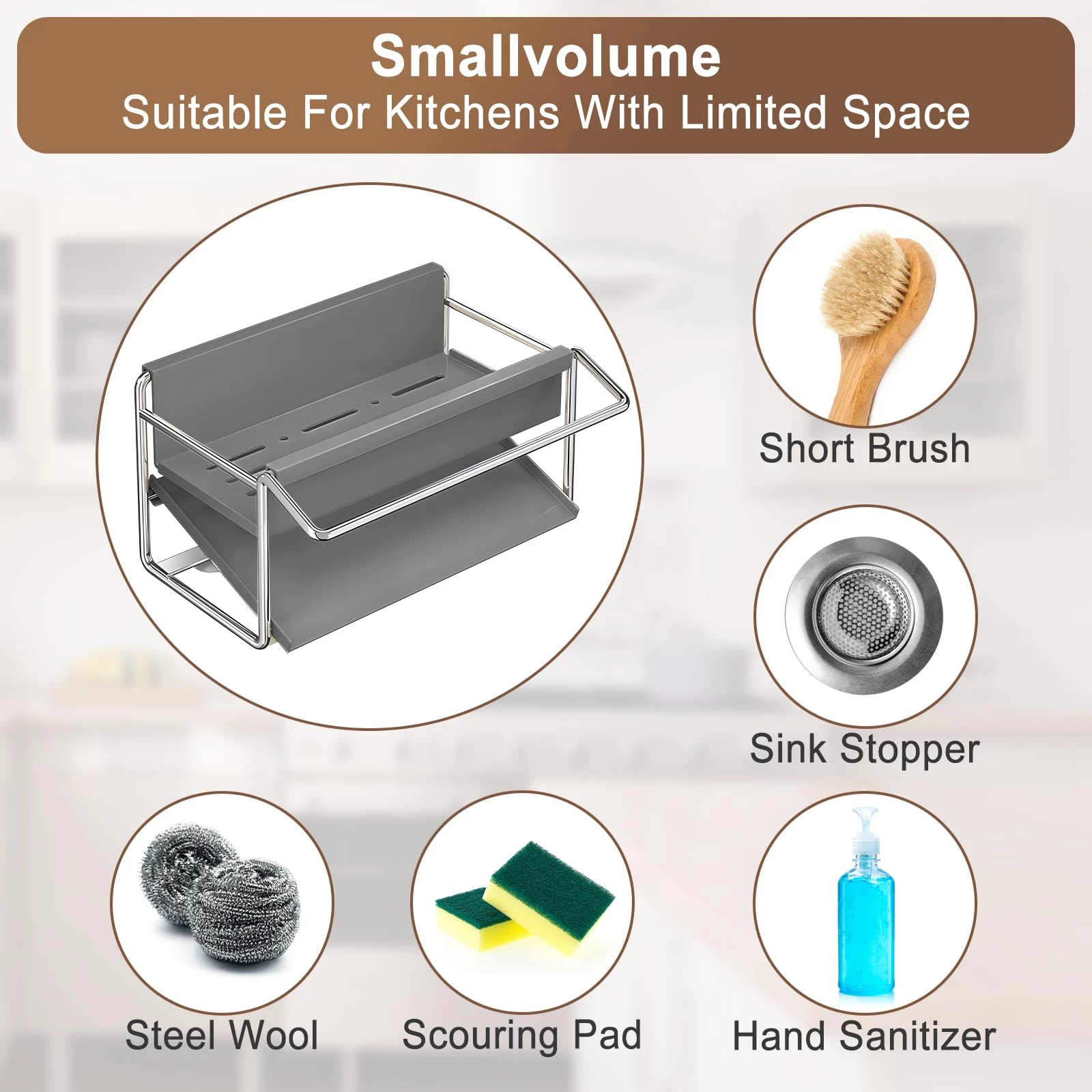 Self Draining Kitchen Sink Storage Rack