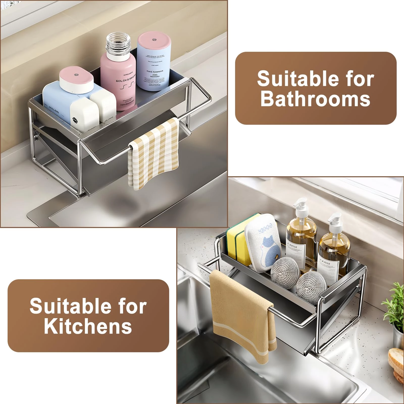 Self Draining Kitchen Sink Storage Rack