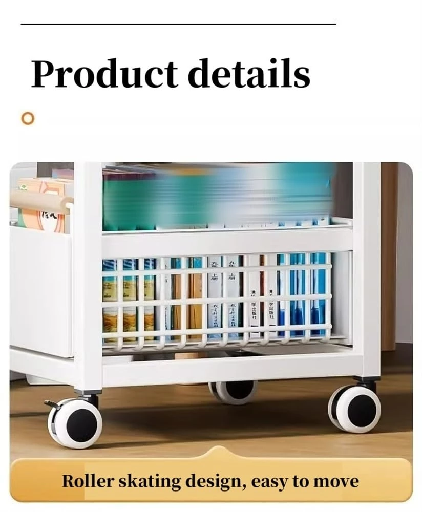 2-tier storage space removable roller metal storage rack